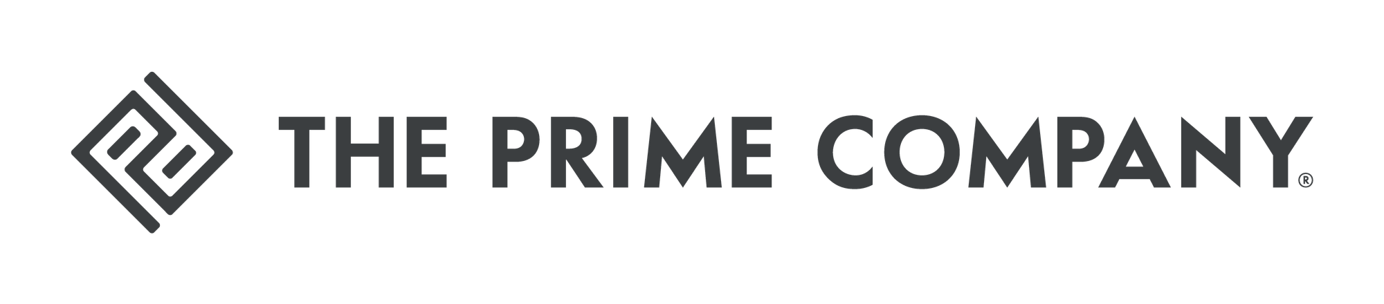Logo of The Prime Company, a provider of commercial flooring solutions, featuring stylized text on a transparent background.